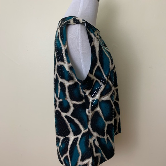 SOLD!! MSK sleeveless blouse women's size large sequined - Picture 7 of 10